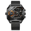 POEDAGAR E106 DUAL TIME - BLACK & ORANGE